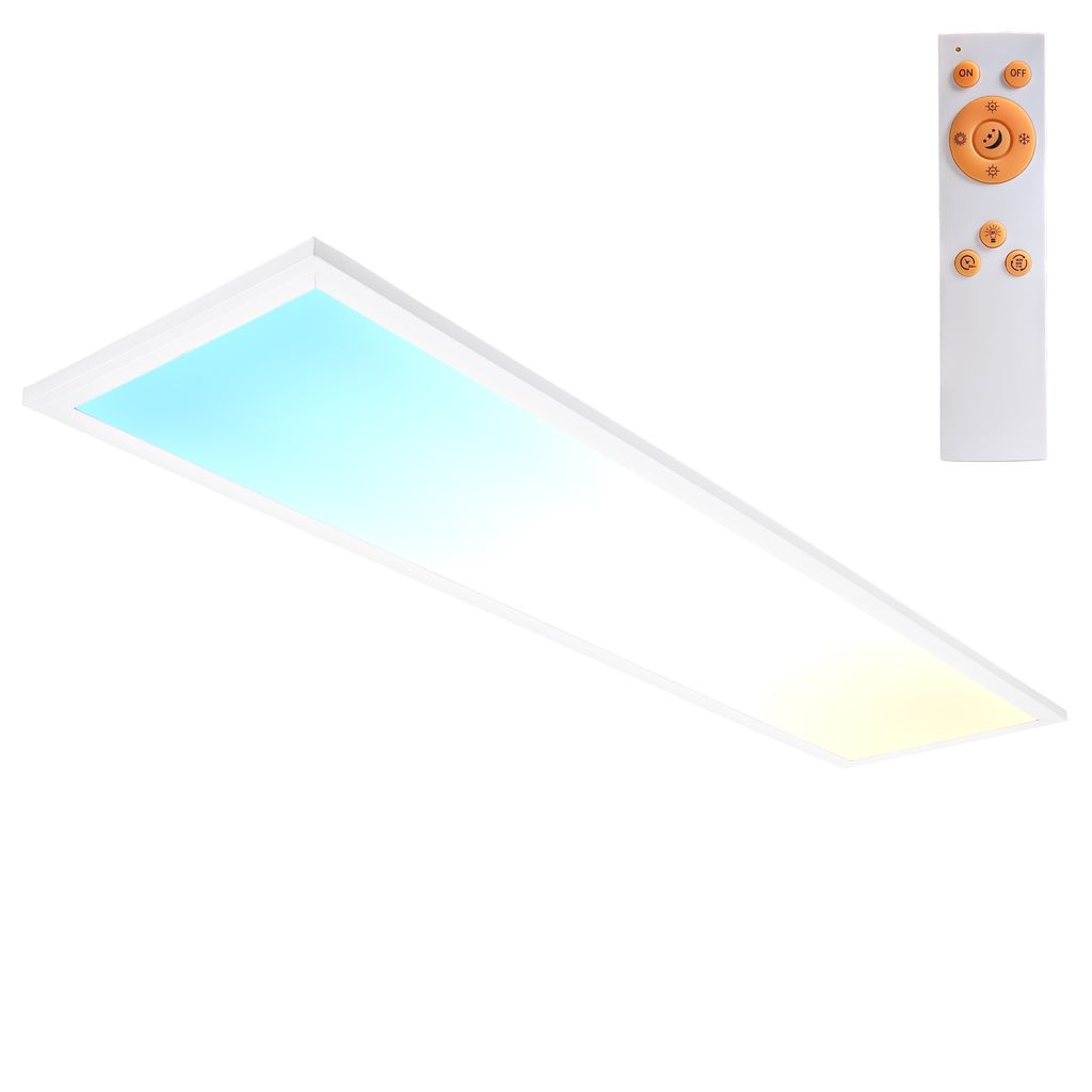 LED Panel 100x25 cm - 24W. 2200lm. dimmbar. Fernbedienung. CCT. weiß 0