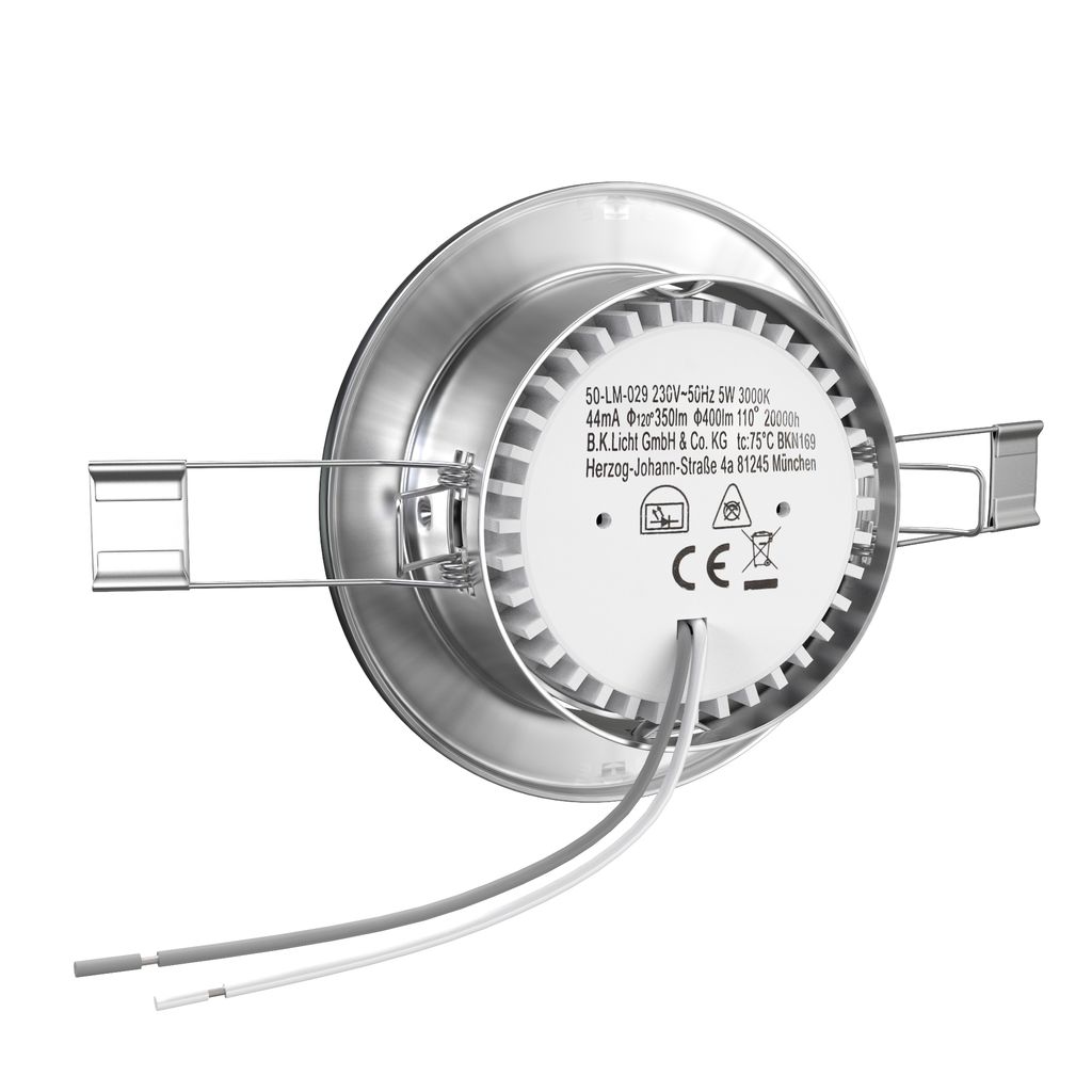 Einbauspot 68mm 5er Set - 230V. 4.8W. 400lm. LED. warmweiß. matt-nickel 9