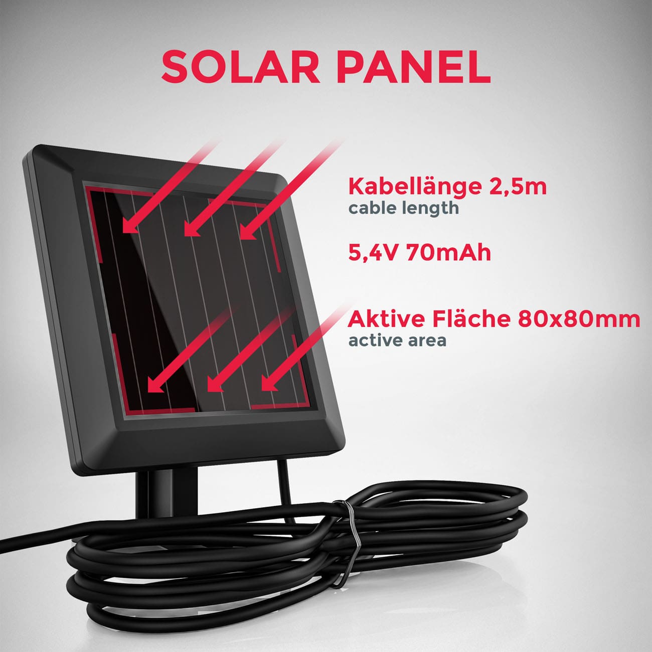  LED Außenwandleuchte mit Solar-Panel - 15,5x14,5cm - Solarlampe  IP44 mit Bewegungsmelder Dämmerungssensor schwenkbar 6500K kaltweiß | schwarz - 5