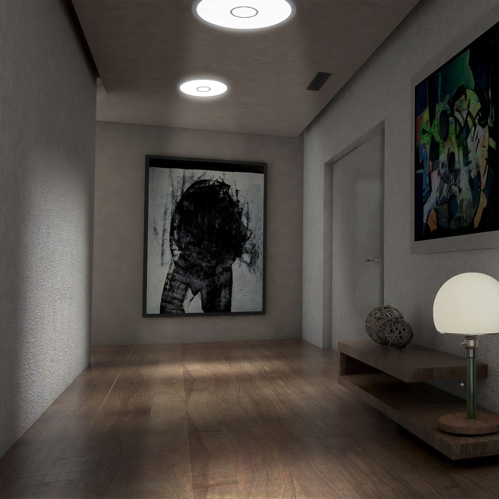 Deckenleuchte Ø29.3 cm - 18W. 2400lm. LED. neutralweiß. rund. silberfarbig 2