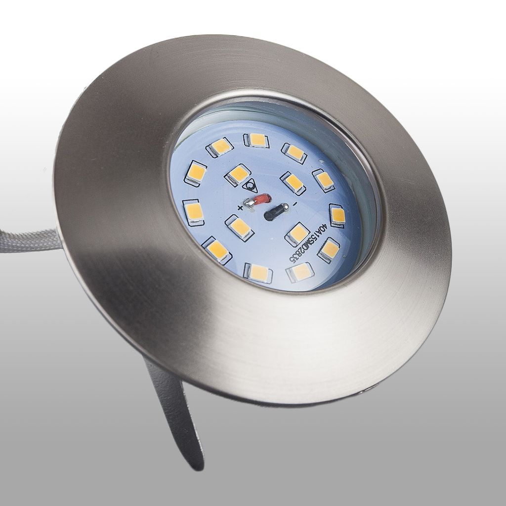 Einbauspot 5er Set 60mm Lochmaß - 230V. 5.5W. 470lm. LED. dimmbar. IP44. warmweiß. matt-nickel 10