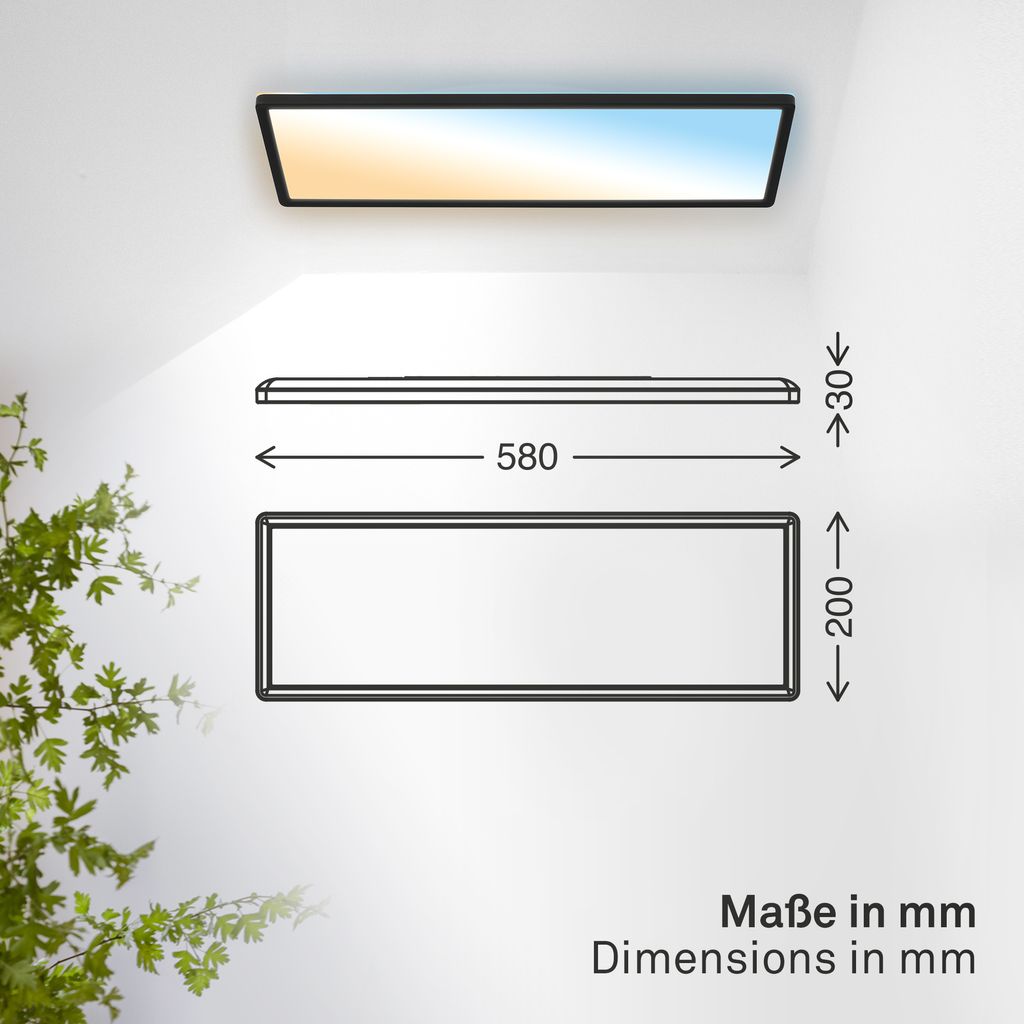 LED Deckenlampe LED Panel Dimmbar Fernbedienung CCT Deckenleuchte IP44 15