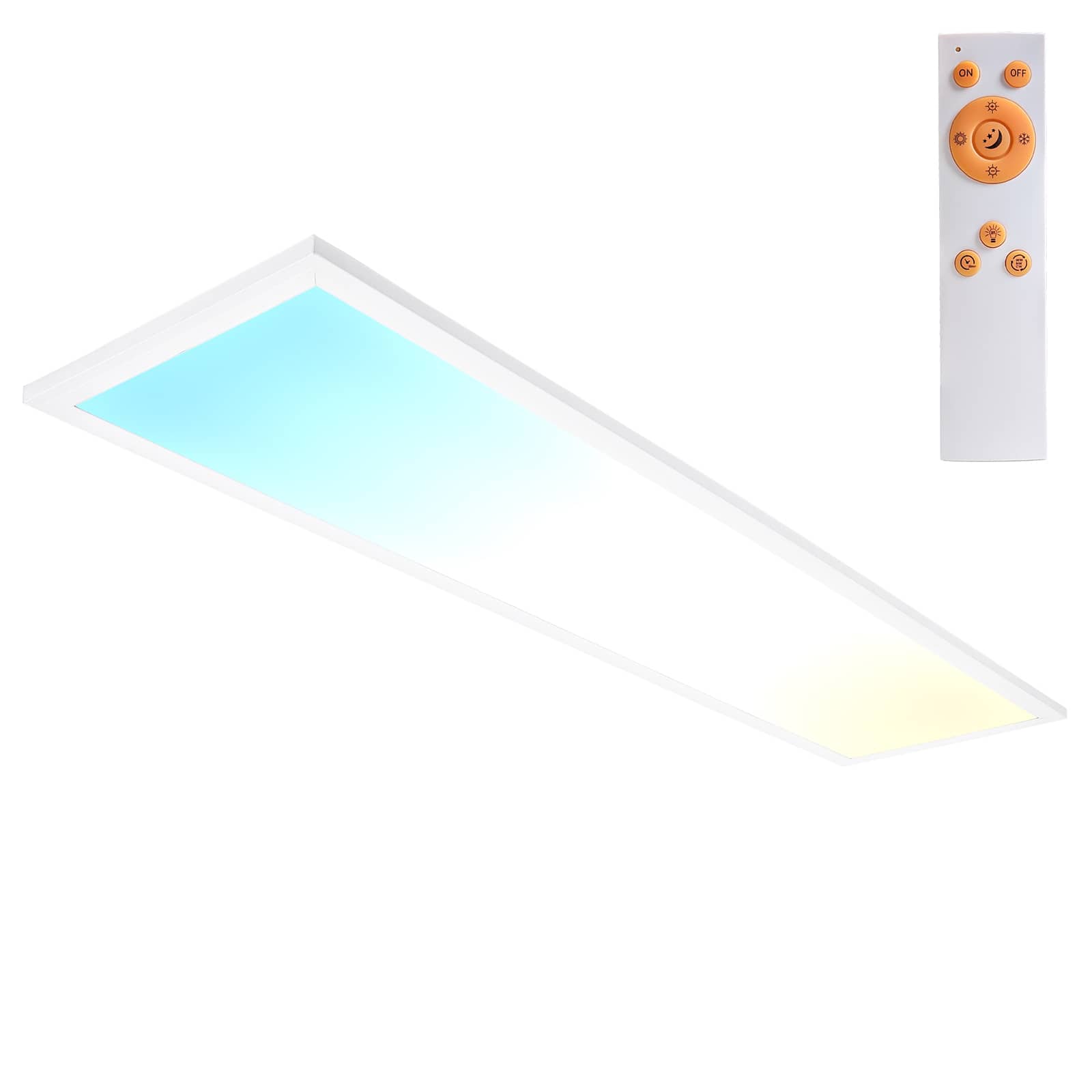 LED Panel CCT, 119,5x29,5cm, Backlight, weiß, dimmbar, Fernbedienung - 1