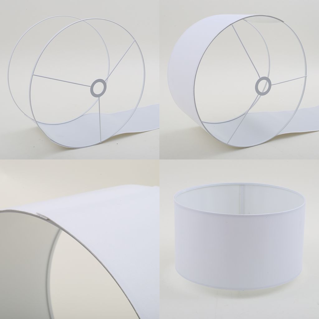 Stoff Stehleuchte Ø 45.5 cm 1x exkl E27 60W weiß 5