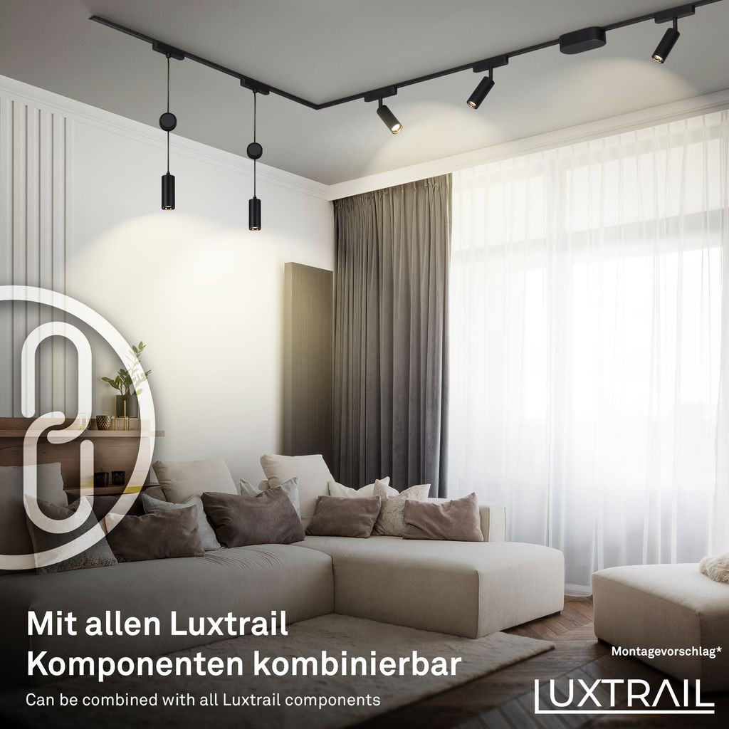 NV Track Schienensystem. LED Tracklight. Schwenkbar. Schwarz 2