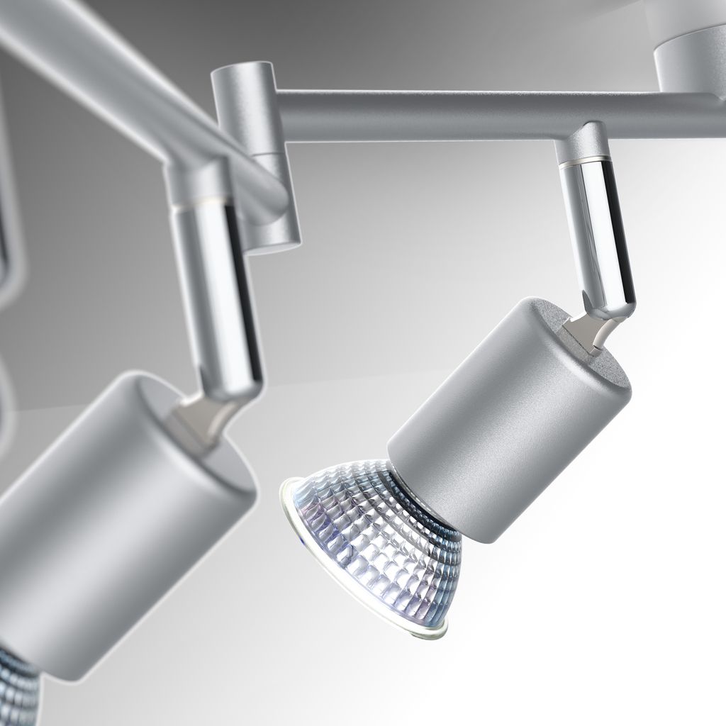 Deckenstrahler - 17.4W. 1560lm. LED. schwenkbar. GU10. warmweiß. silberfarbig 10