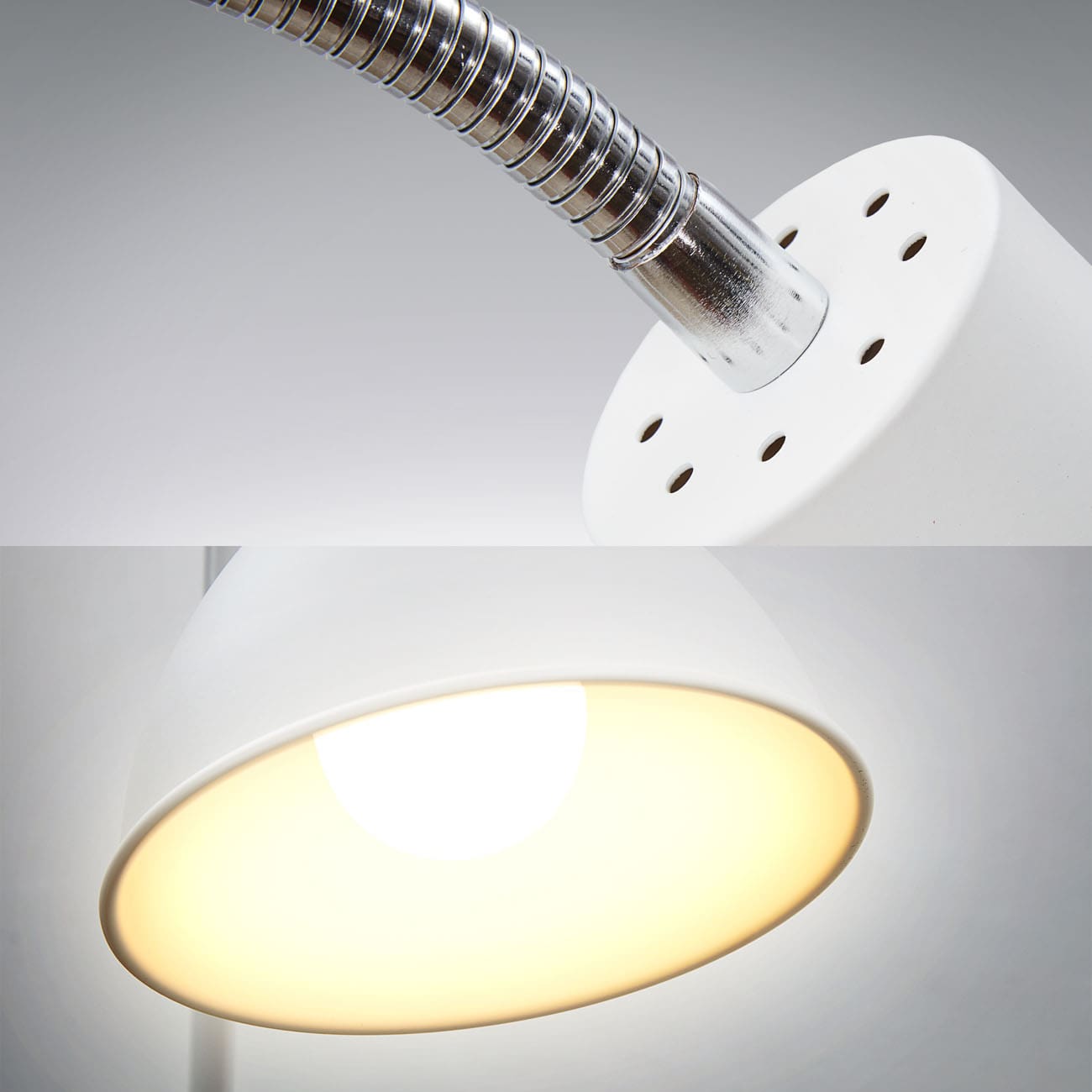  Stehlampe Industrial Design schwenkbar weiß E27 - 5