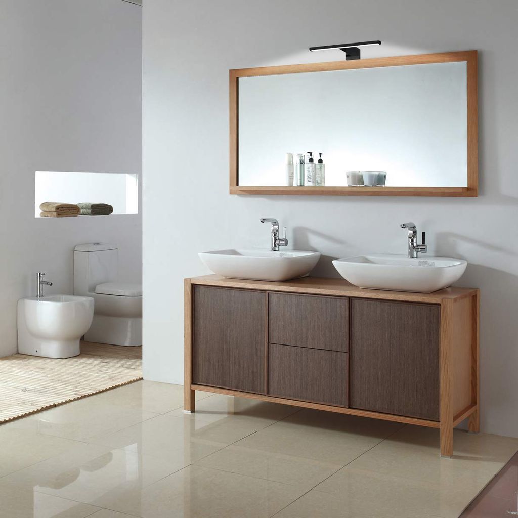 Spiegelleuchte - 5W. 650lm. LED. 2 in 1 Montage. 30cm. neutralweiß. schwarz 3