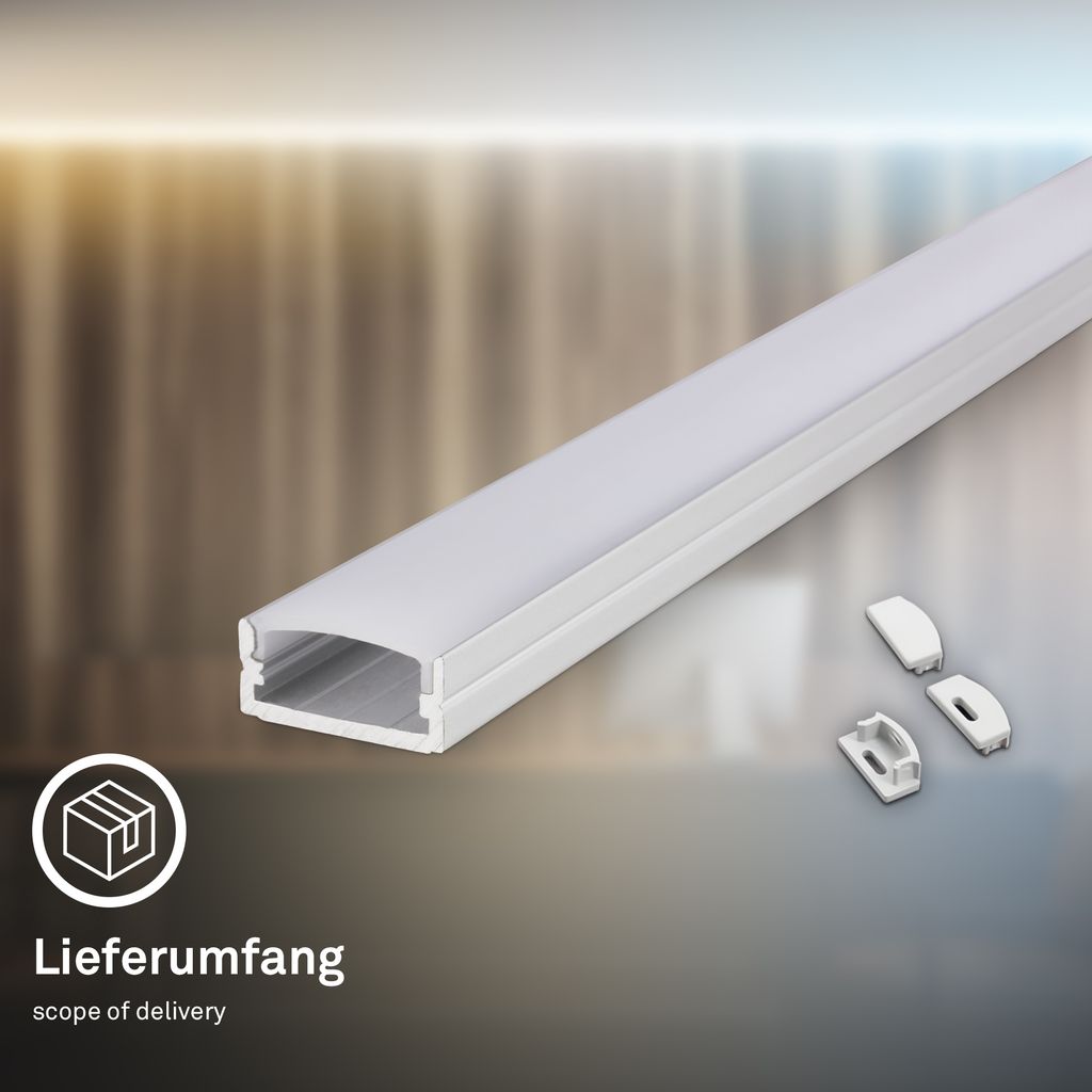 Pimp Your Stripe LED Strip 2m. CCT mit FB + Alu-Profil silber 8