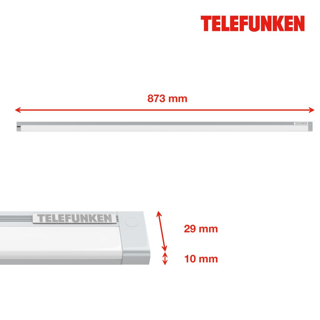 LED Unterbauleuchte 87.3 cm 10W 1100lm silber 20