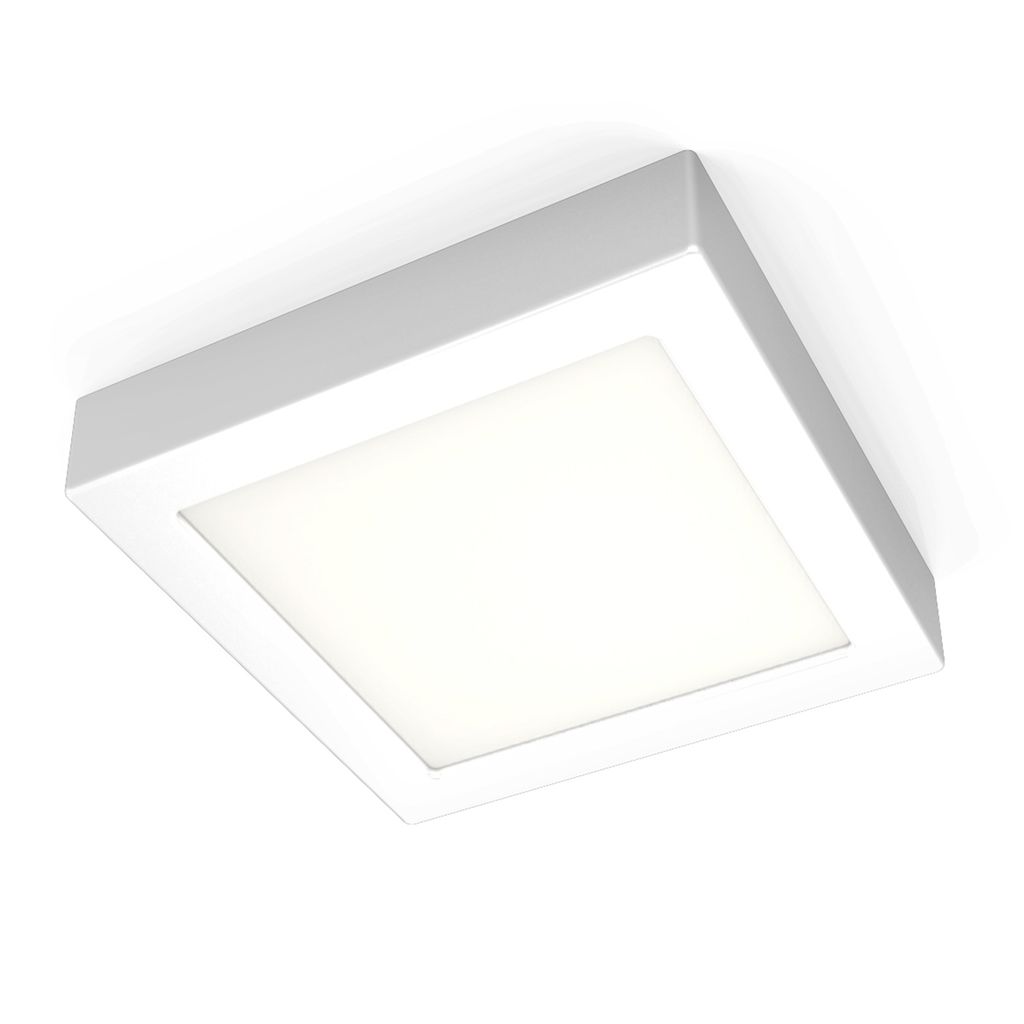 Deckenleuchte 17x17 cm - 12W. 900lm. LED. warmweiß. weiß 0