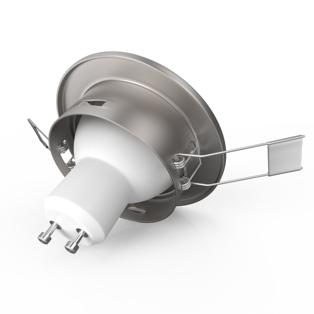 Einbauspot 68mm 5er Set - GU10. 5W. 400lm. LED. dimmbar. warmweiß. matt-nickel 2