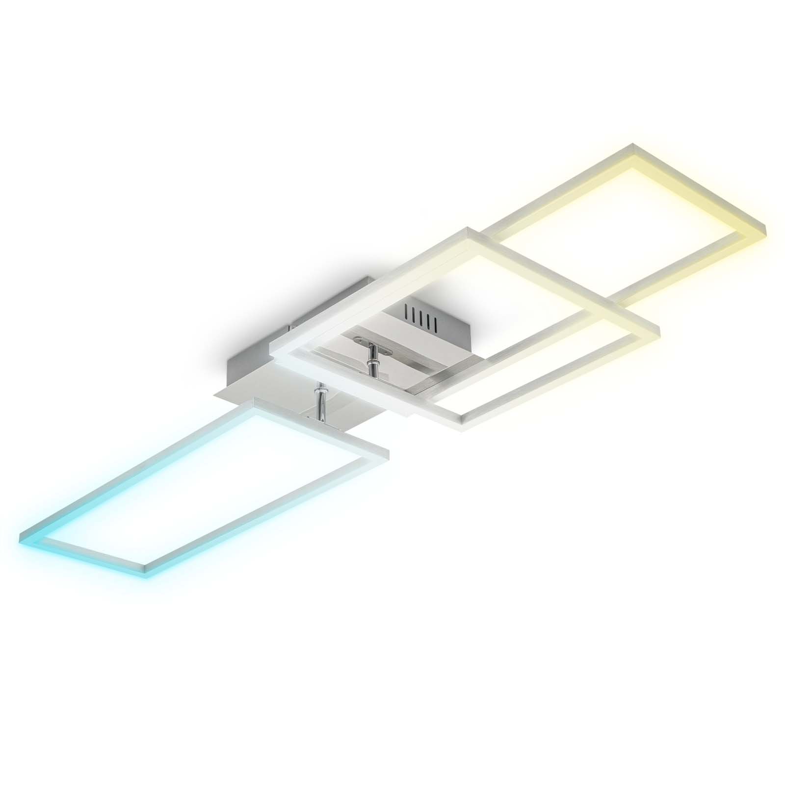 CCT LED Frame Deckenleuchte chrom schwenkbar mit Timer - 1