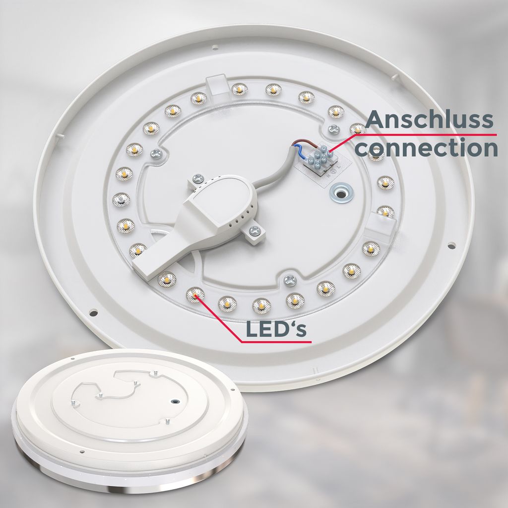 Deckenleuchte Ø38 cm - 24W. 2200lm. LED. Sternenhimmel. neutralweiß. chromfarbig 7