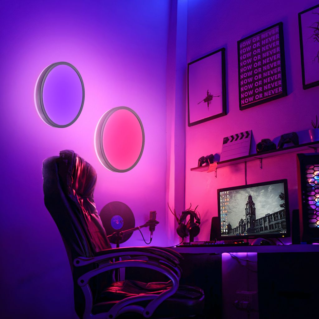 LED Panel 29 cm - 15W. 1850lm. dimmbar. Fernbedienung. RGBW. schwarz 5