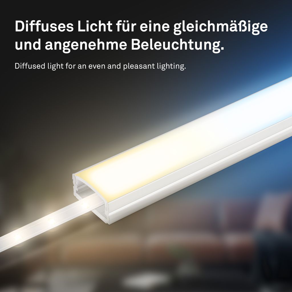 Pimp Your Stripe LED Strip 2m. CCT mit FB + Alu-Profil silber 1