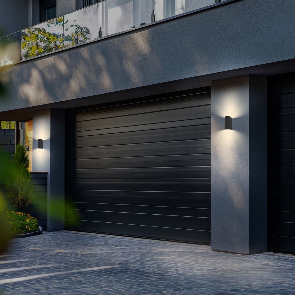 Außenwandleuchte - 9,4W, 800lm, IP44, LED, warmweiß, schwarz
