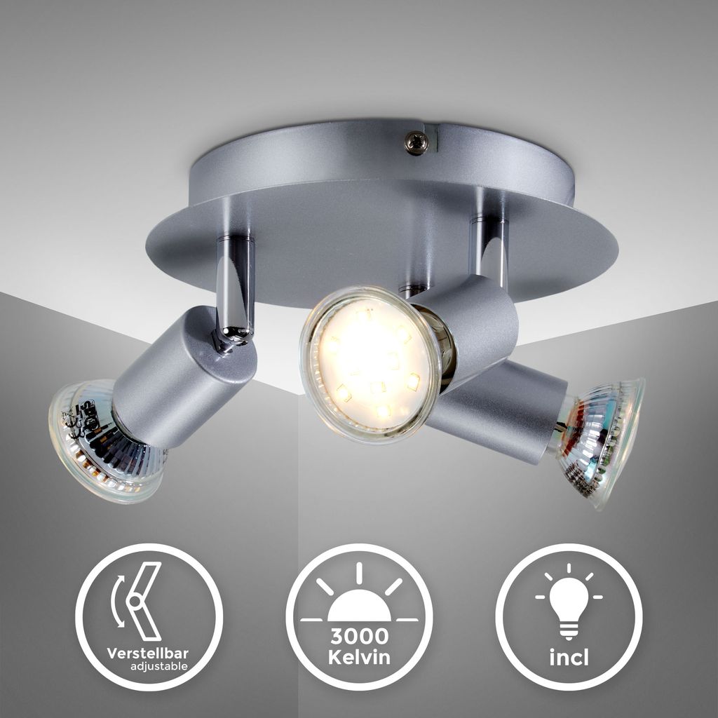 LED Spotleuchte / Deckenleuchte 3-flammig - Lunis 3 [Rund] 2