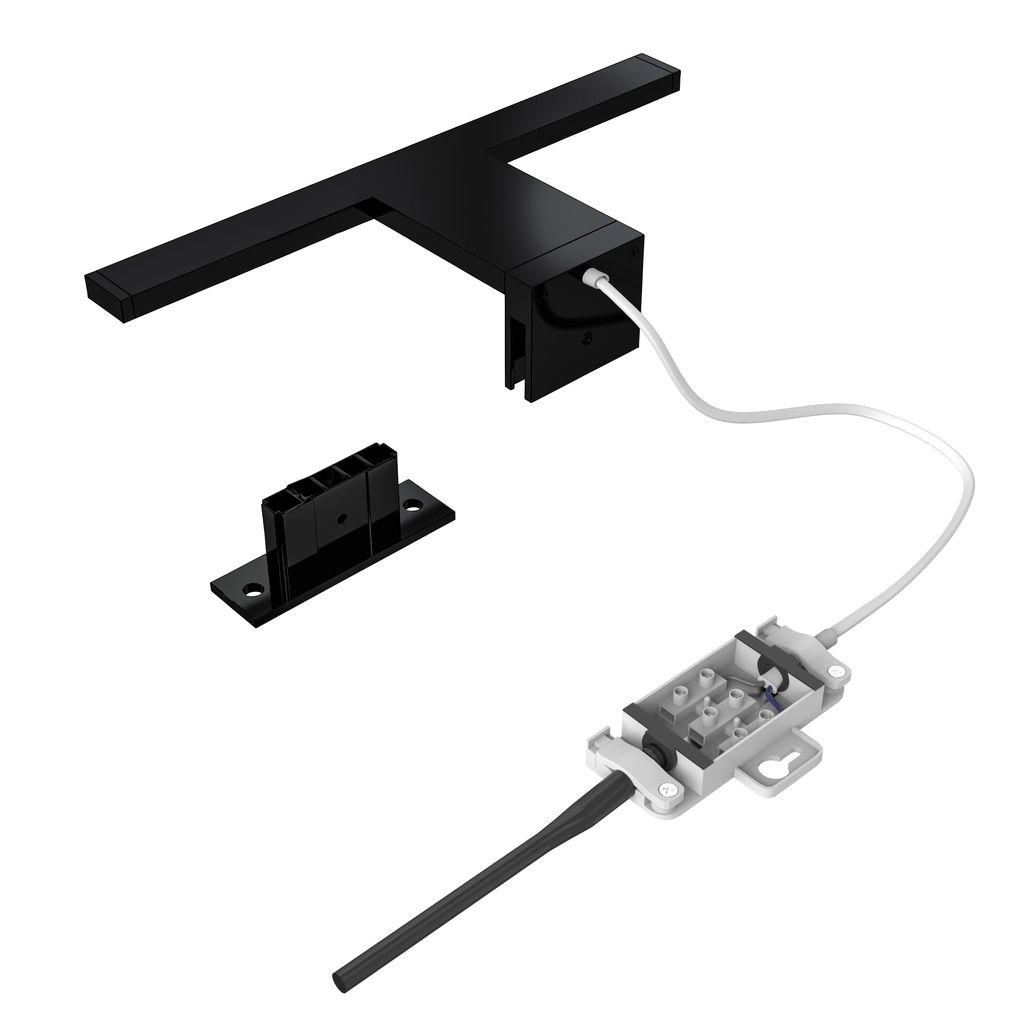 Spiegelleuchte - 5W. 650lm. LED. 2 in 1 Montage. 30cm. neutralweiß. schwarz 5