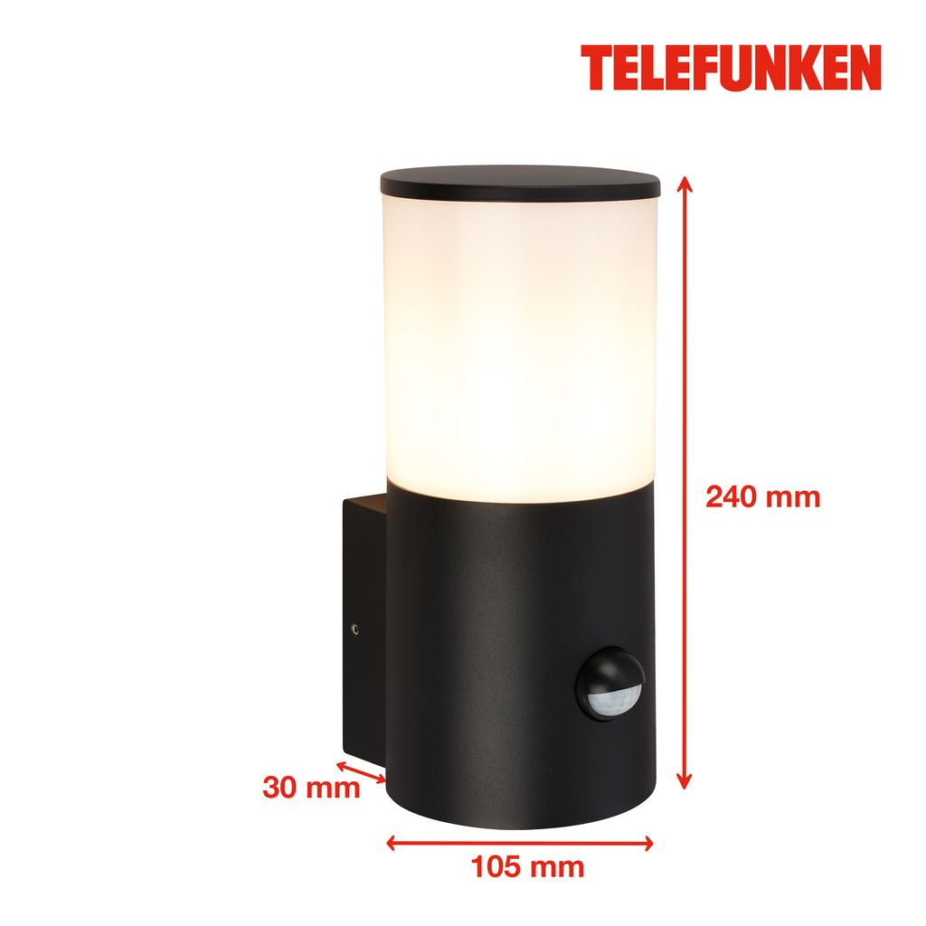 LED Wandlampe Bewegungsmelder Spritzwasserschutz 20