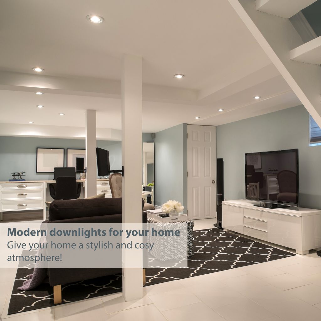 Einbauspot 68mm 5er Set - GU10. 5W. 400lm. LED. dimmbar. warmweiß. matt-nickel 2