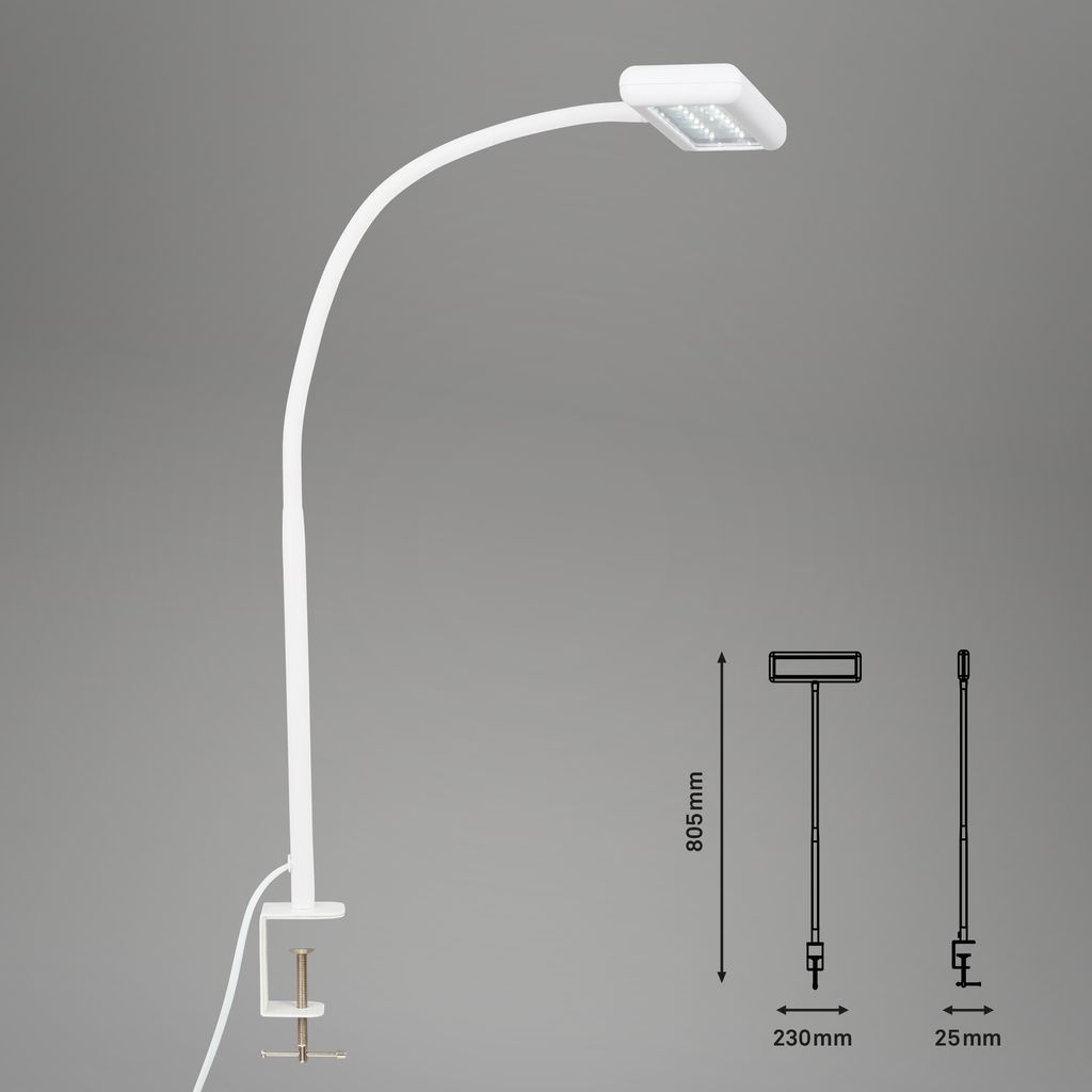LED Klemmleuchte 80.5 cm 7.5W 800lm weiß 20