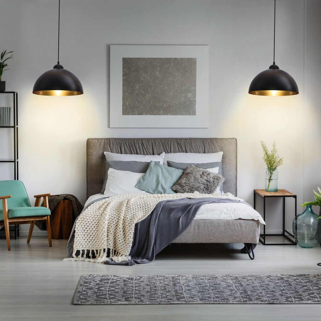 Hängelampe - E27 Fassung. retro. 2-flammig. schwarz-gold 3