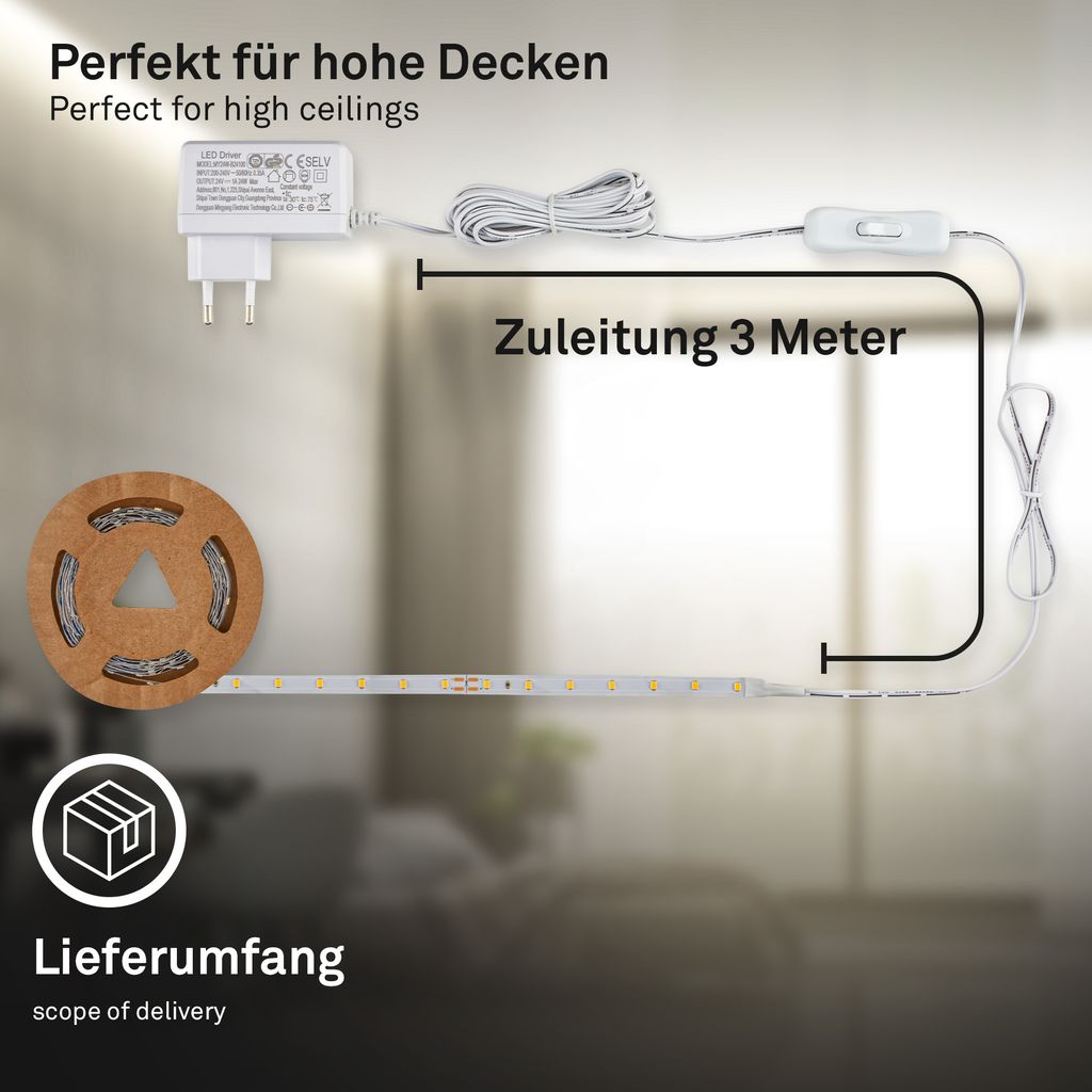 Pimp Your Stripe LED Strip 2m mit Schalter + Alu-Profil silber 6