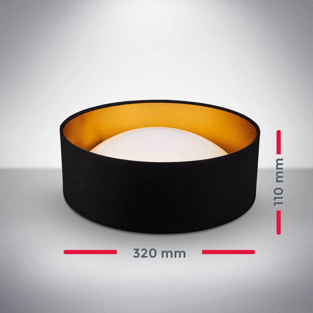 LED Deckenleuchte Sternenhimmeleffekt. schwarz-gold 6