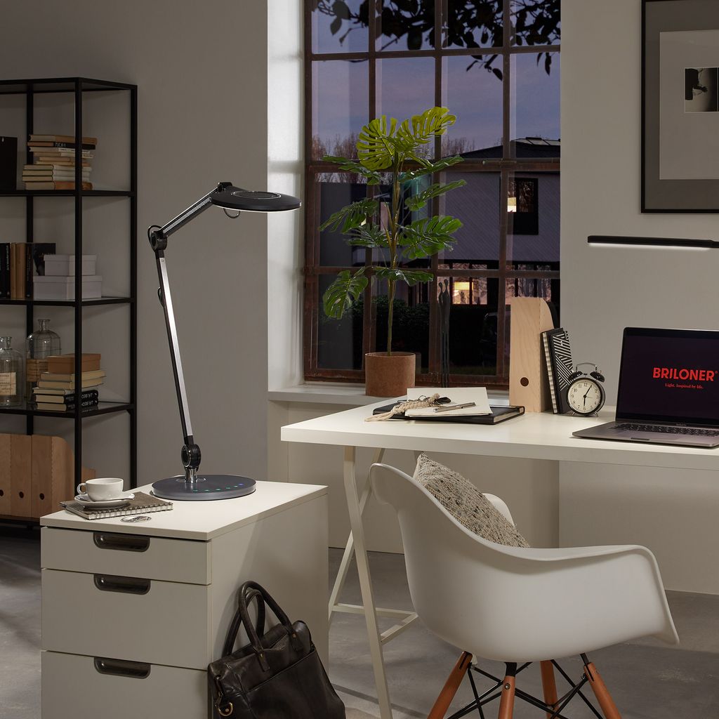 CCT LED Schreibtischleuchte. Ø 20 cm. 9 W. Anthrazit 9