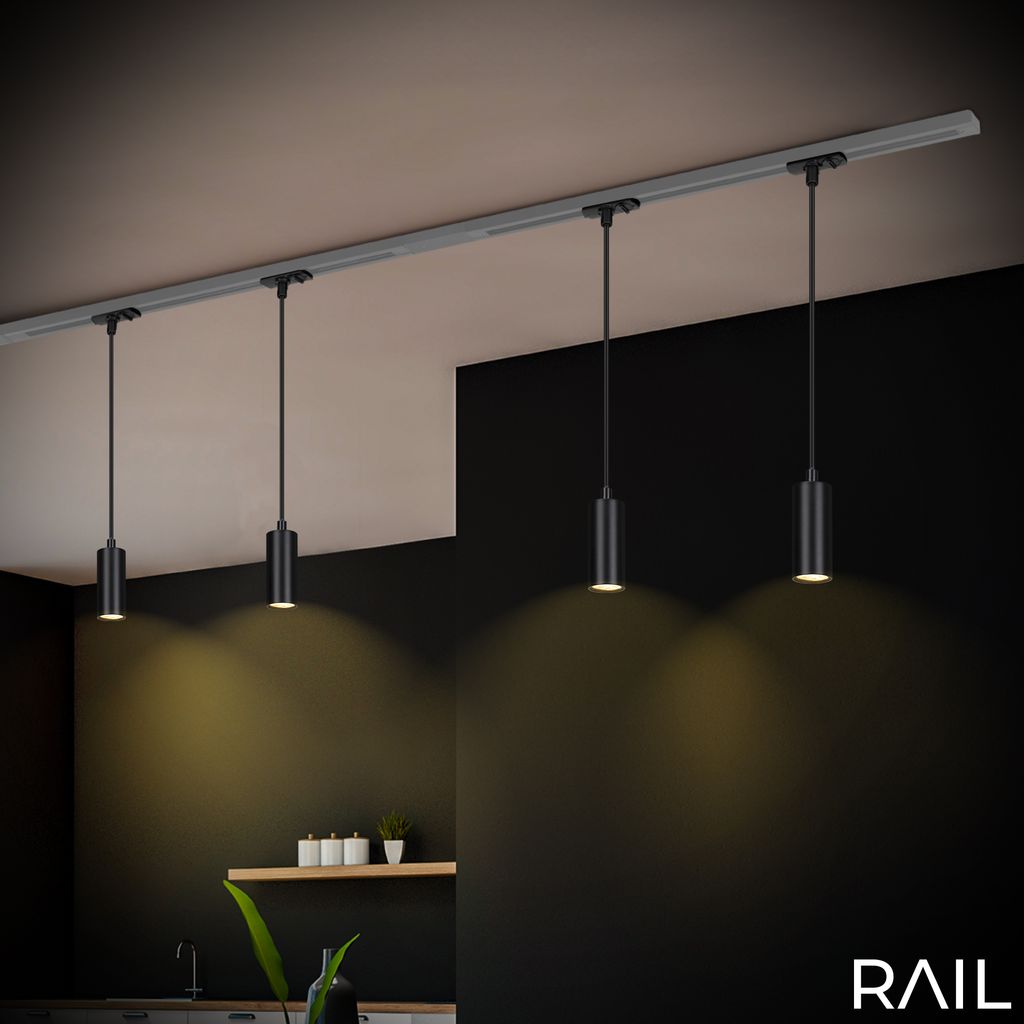 HV Track Schienensystem. Dimmbar. Kombinierbar. Zubehör. Schwarz. Ø4 x 10 cm 6