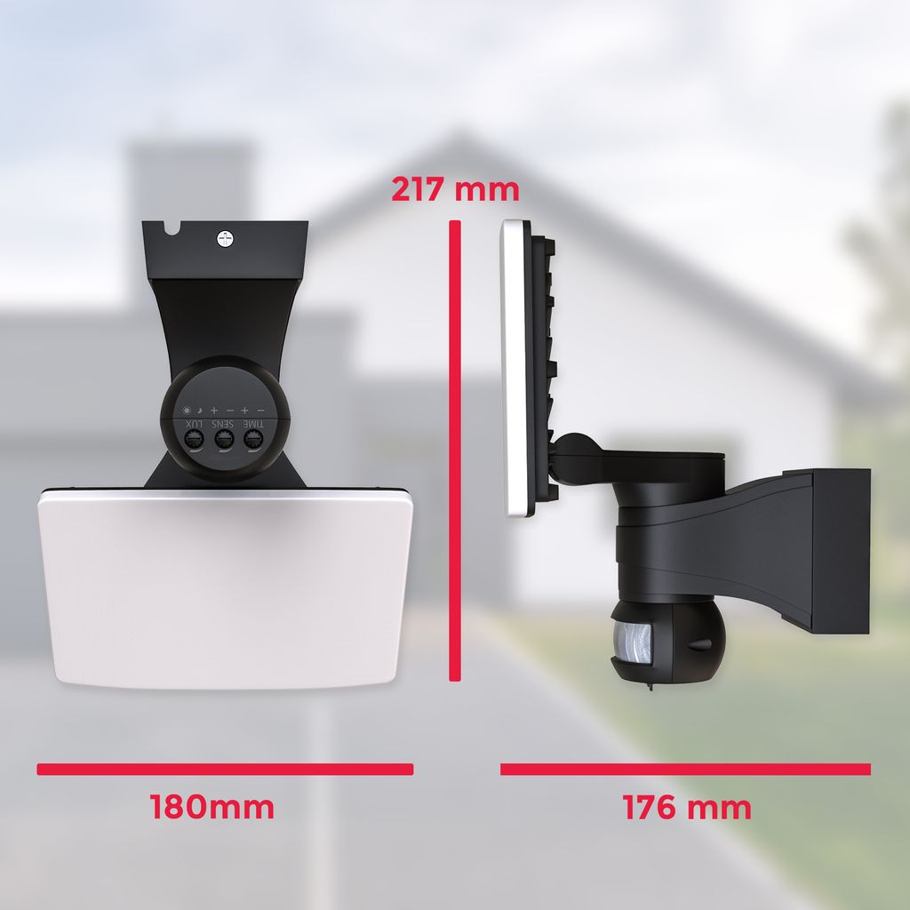 Außenstrahler - 20W. 2300lm. IP44. LED. mit Bewegungsmelder. neutralweiß. schwarz 4