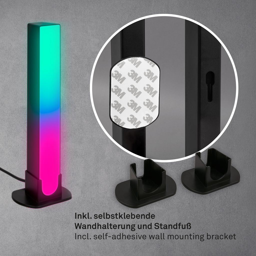 Smart LED RGBIC Tischleuchte. 24 cm. 24W. 400lm. schwarz 7
