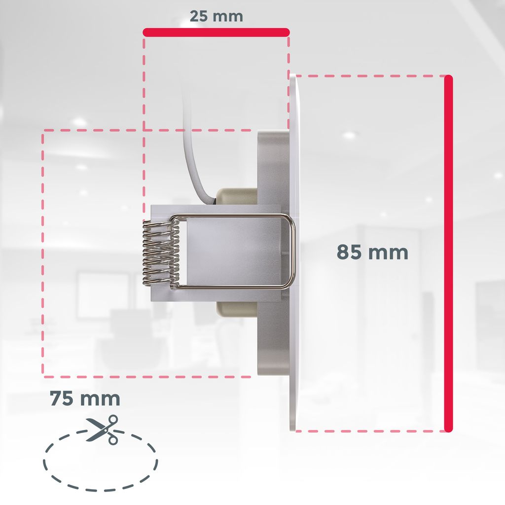 LED Einbauleuchte 5W 460LM 4.000K weiß 3