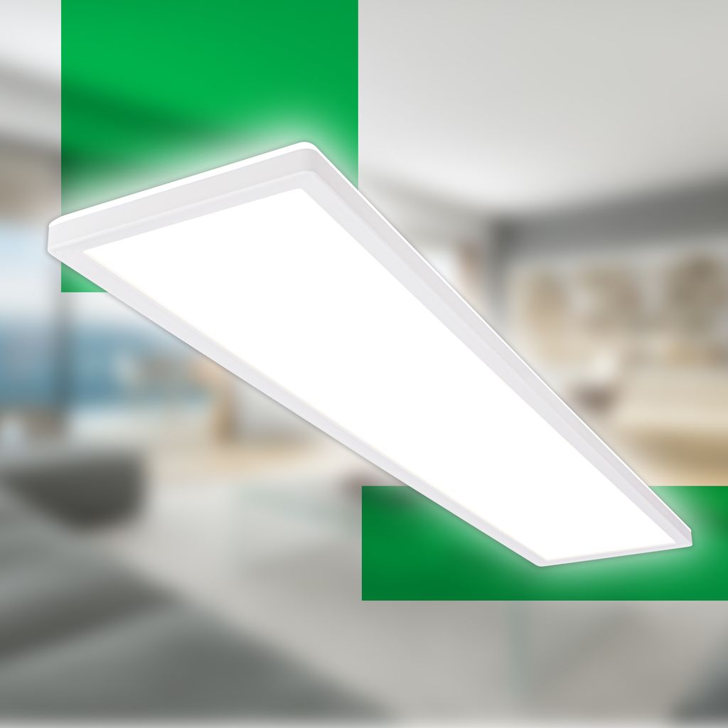 LED Panel flach 98cm - Backlight. 4800 Lumen. 21W. 4000K neutralweiß. weiß 1