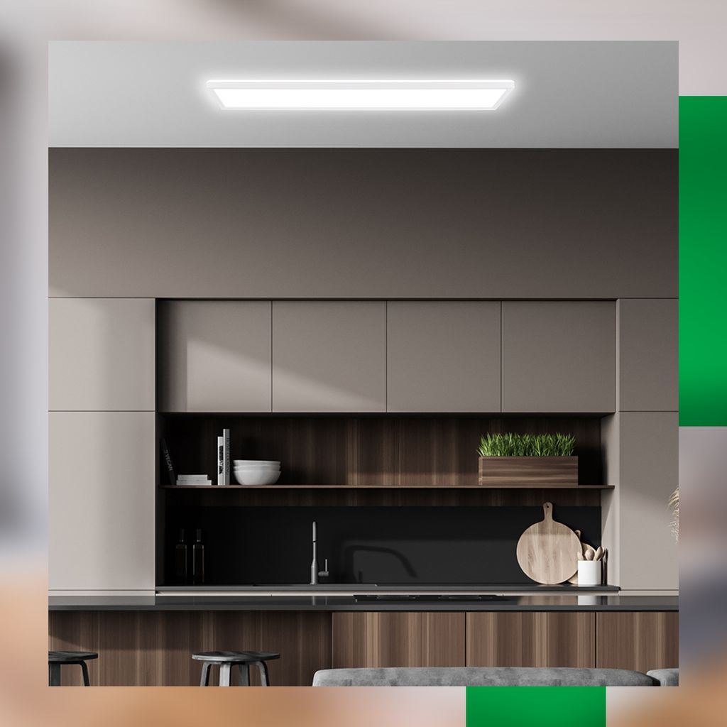 LED Panel flach 98cm - Backlight. 4800 Lumen. 21W. 4000K neutralweiß. weiß 9