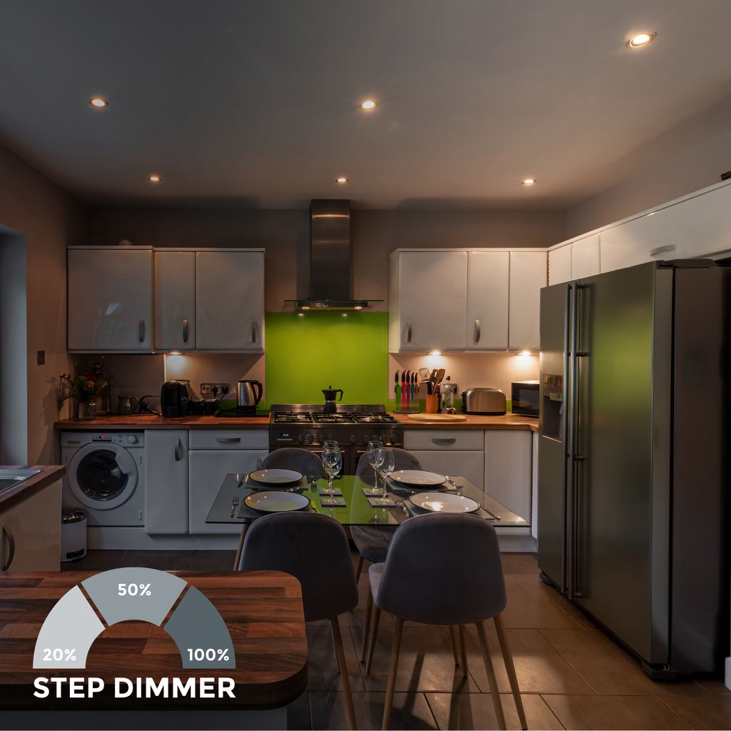 Einbaustrahler 68mm 3er Set - GU10. 5W. 400lm. LED. dimmbar. warmweiß. matt-nickel 9