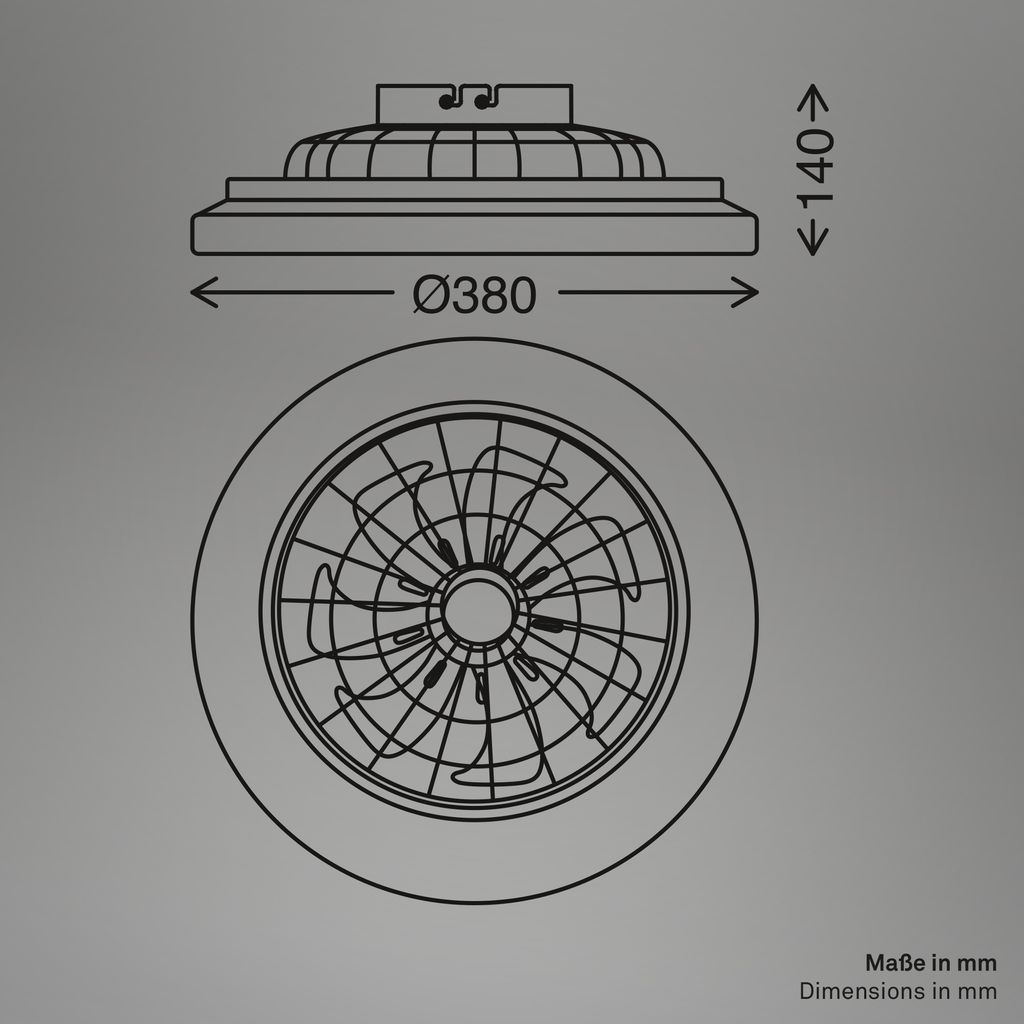 Briloner Deckenventilator mit Licht Fernbedienung Ø38cm Rund 24W 2600lm 3000K-6500K Warmweiß bis Tageslichtweiß DC-Motor Weiß - Deckenleuchte Schlafzimmer Wohnzimmer Flur 10