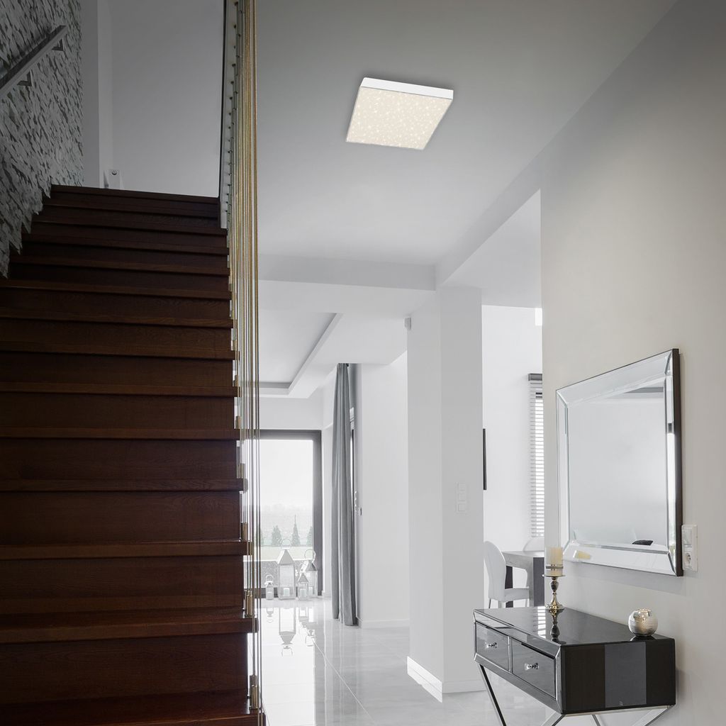 LED Aufbauleuchte IP20 Sternenhimmel 16 W weiß Metall-Kunststoff Briloner 4