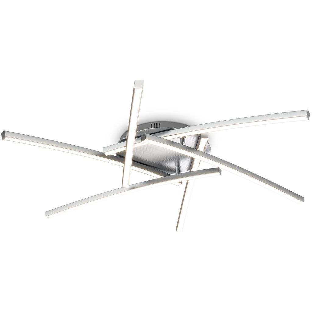 Deckenleuchte 59x59 cm - 24W, 2880lm, LED, warmweiß, silberfarbig