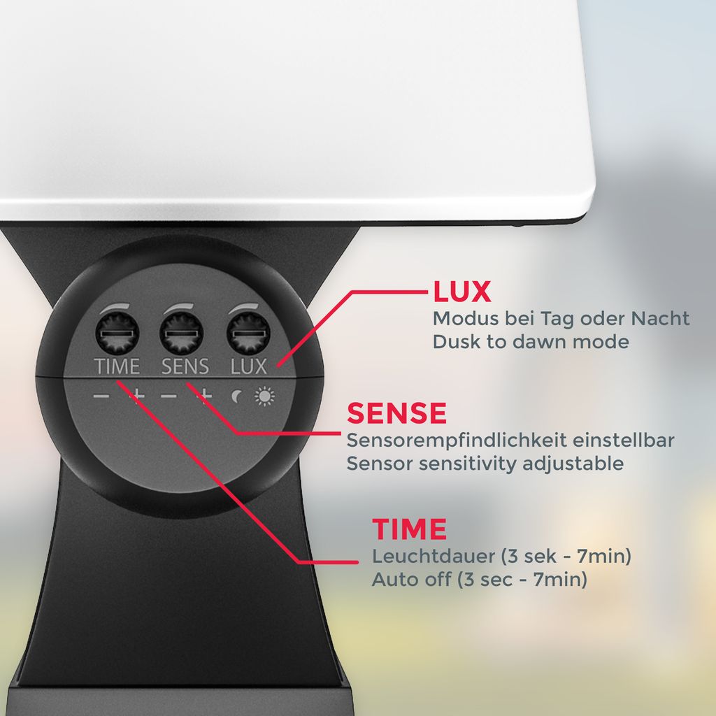 Außenstrahler - 20W. 2300lm. IP44. LED. mit Bewegungsmelder. neutralweiß. schwarz 2