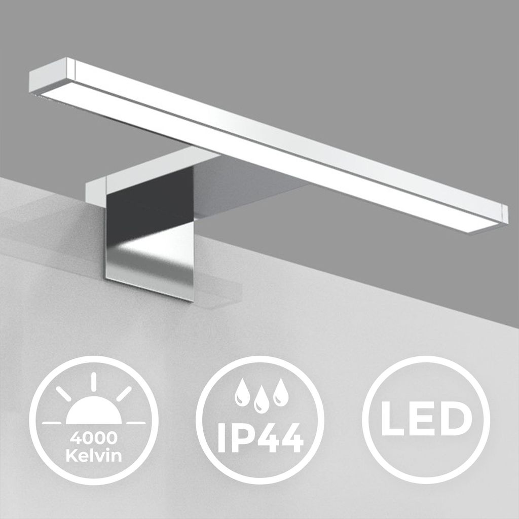 Spiegelleuchte - 5W. 550lm. LED. 2 in 1 Montage. 30cm. neutralweiß. chrom 1