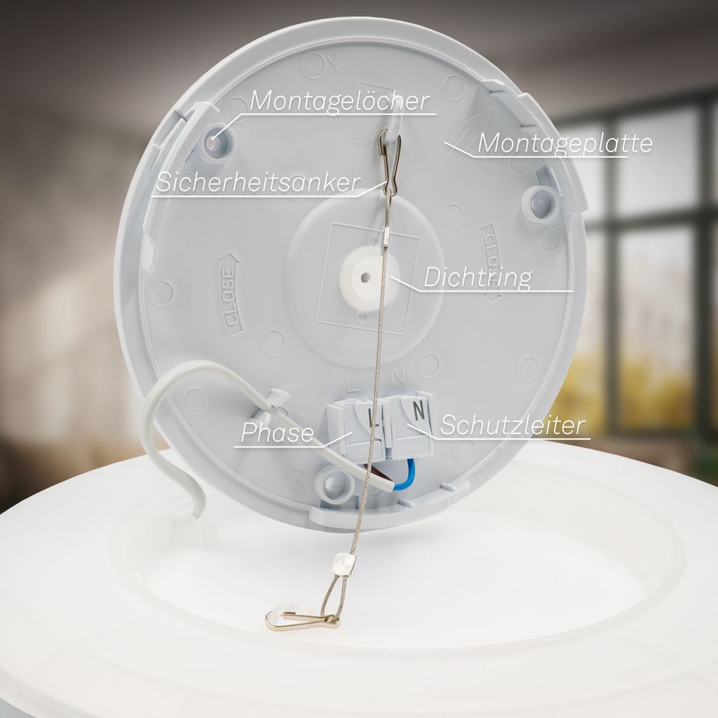 Briloner SLIM CASE LED Deckenlampe. Indirektes Licht. Neutralweißes Licht. Weiß. Ø42 x 3 cm 4