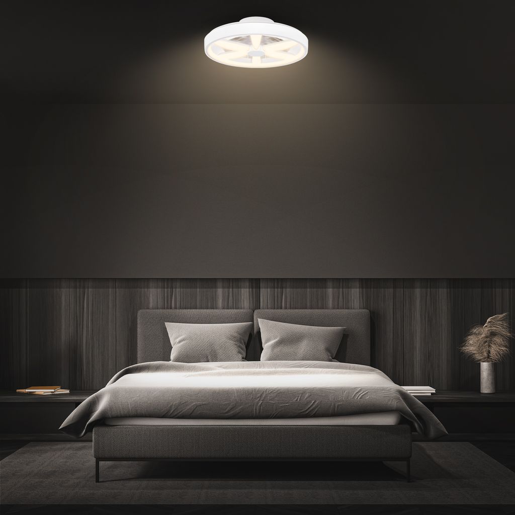 Deckenventilator mit Beleuchtung Fernbedienung Ventilator Dimmbar RGBIC CCT 8