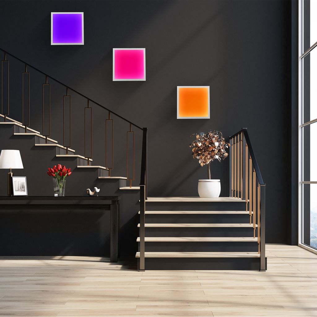 LED Panel 45x45 cm - 16W. 1400lm. dimmbar. Fernbedienung. CCT. RGB. weiß 4