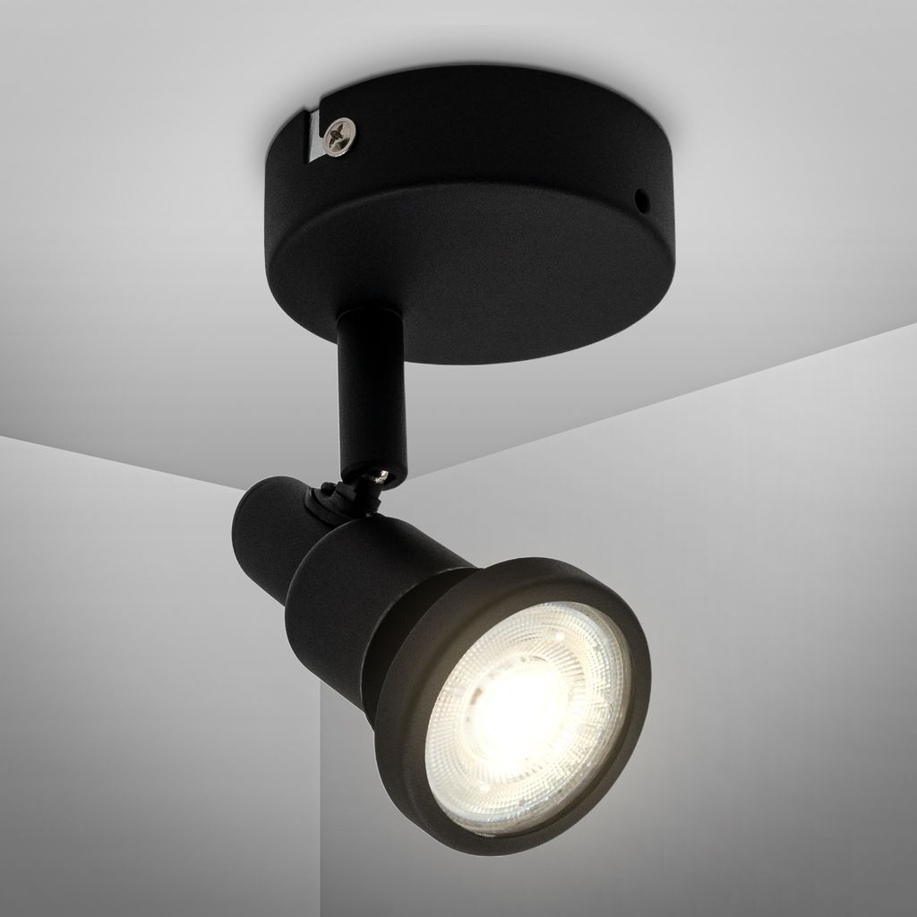 Wandlampe - 4.8W. 400lm. LED. schwenkbar. IP44. warmweiß. schwarz 7