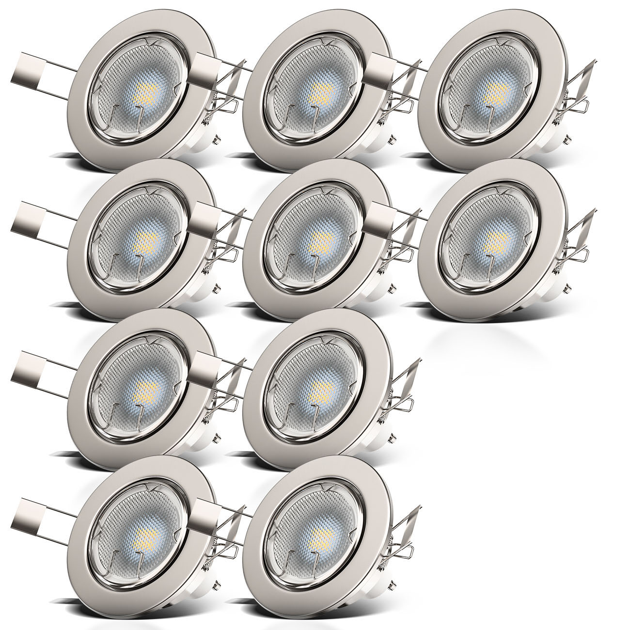 LED Einbaustrahler | Einbauleuchte 10er SET | ultra flach 5W inkl. GU10 - 7