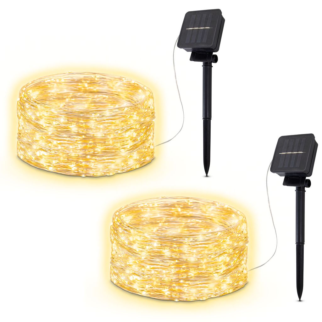 LED Lichterketten. Solar. 2er Set. á 12m. á120 LED 0