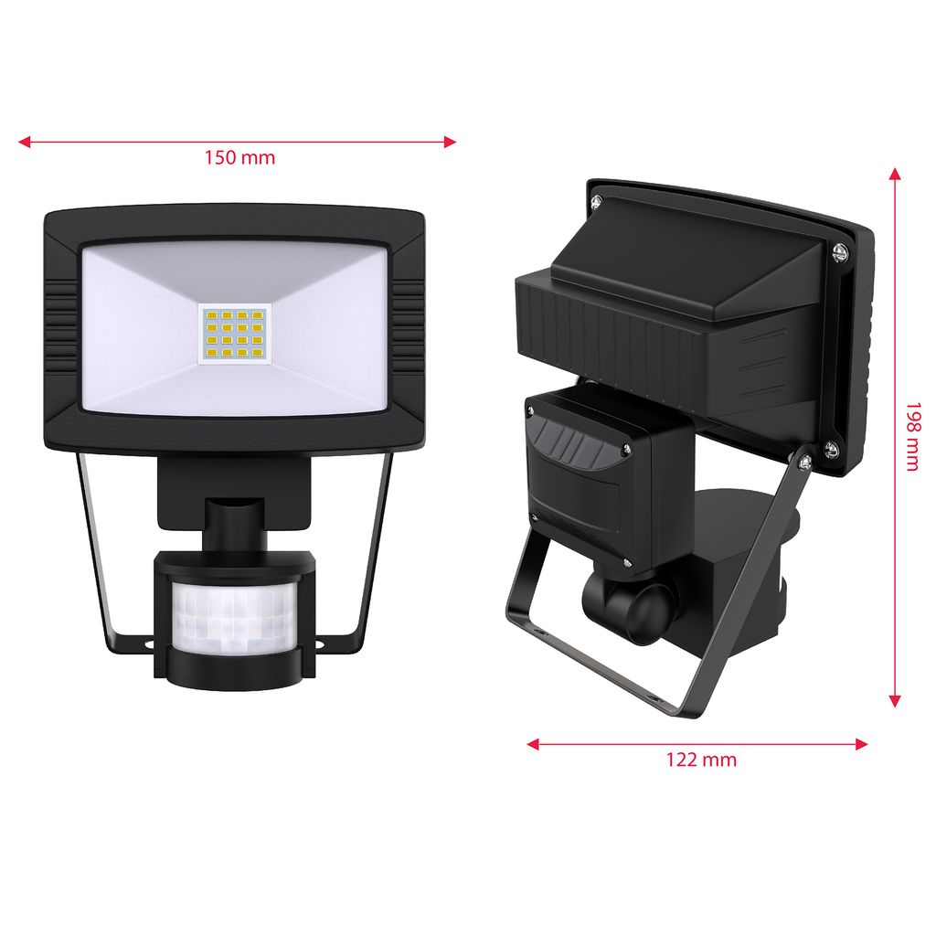 LED Außenstrahler mit Bewegungsmelder - Mercurio [schwarz] 6