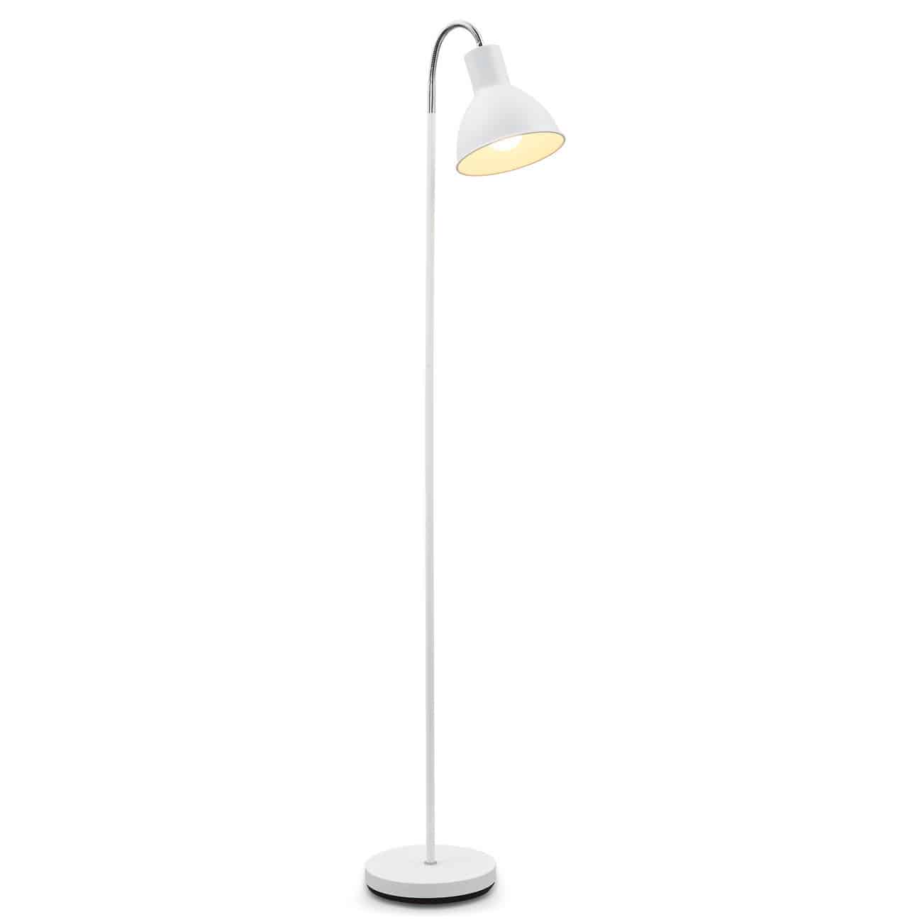  Stehlampe Industrial Design schwenkbar weiß E27 - 1